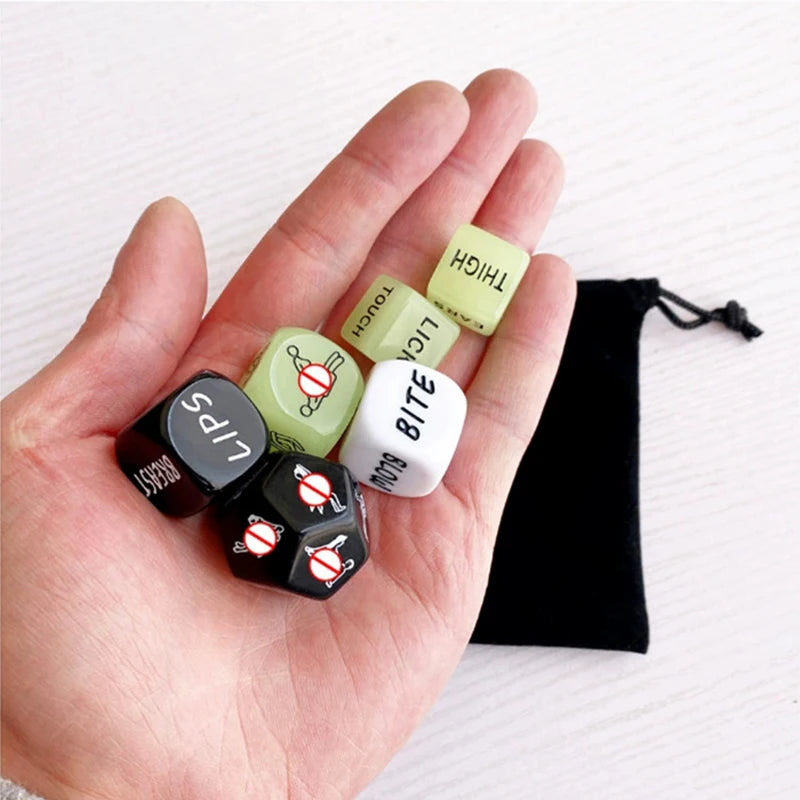 Sexy Dice Set Fun Adult Love Posture Couple Game Sex Noctilucent Erotic Lovers Position Foreplay Romantic Party Toy 1 Set