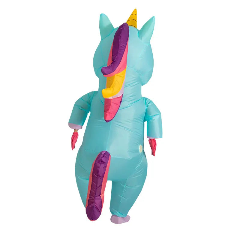 anime Inflatable Unicorn Costume Pink Full Body Unicorn Cosplay Costumes with Blower Funny Party Halloween Costume for Adult