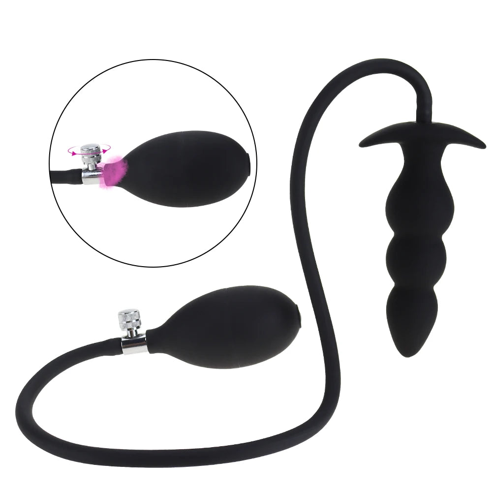 Silicone Inflatable Extra Large Anal Plug Expandable Anal Plug Sex Toy Unisex Huge Dildo Pump Anal Dilator Adult Products