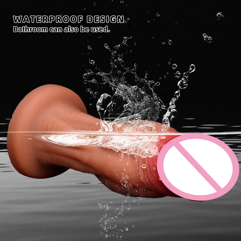 3 Size 18+ Muscular Man Big Dildo Soft Liquid Silicone Realistic Dildo No Balls Suction Cup Hands-Free Sex Toys for Women Men