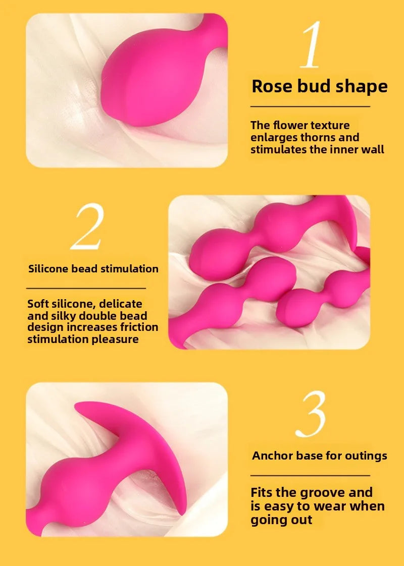 Ball-shaped Anal Plugs, Available Both Men Women When Worn Outside, Steel Ball Pullable Anal Plugs, Sex Products  Sex Toys