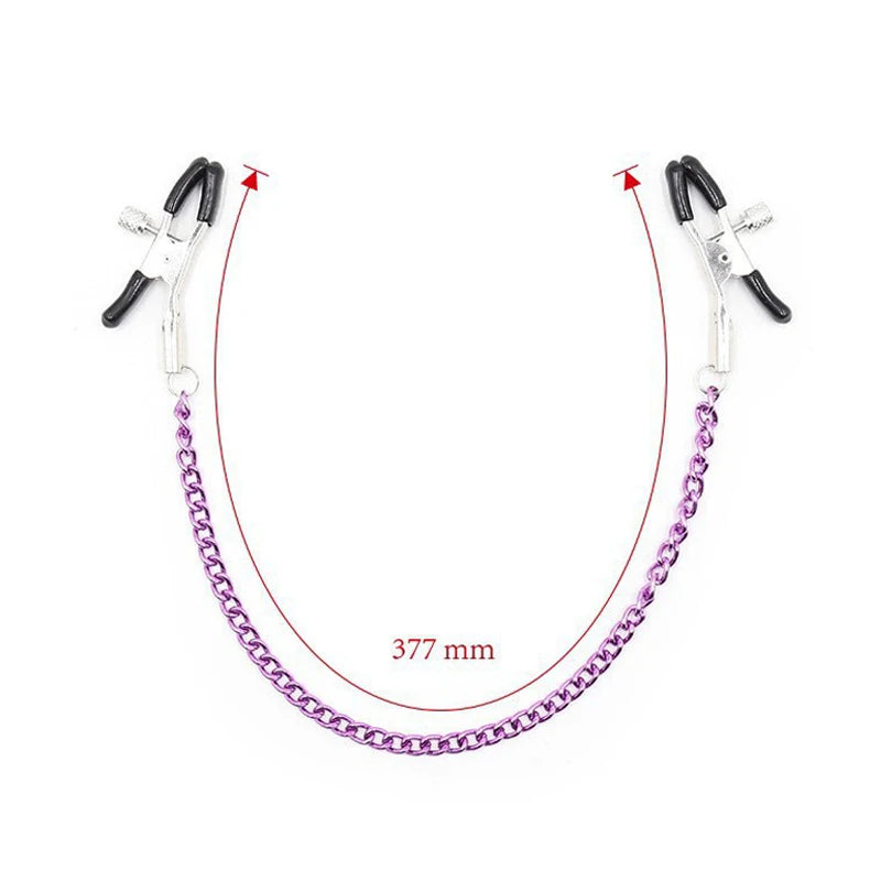 Erotic Bdsm Set Sexy Nipple Clip Stimulator Bondage Kit Clitoris Clamps Feather Blindfold Flirt Adult Games Exotic Accessories