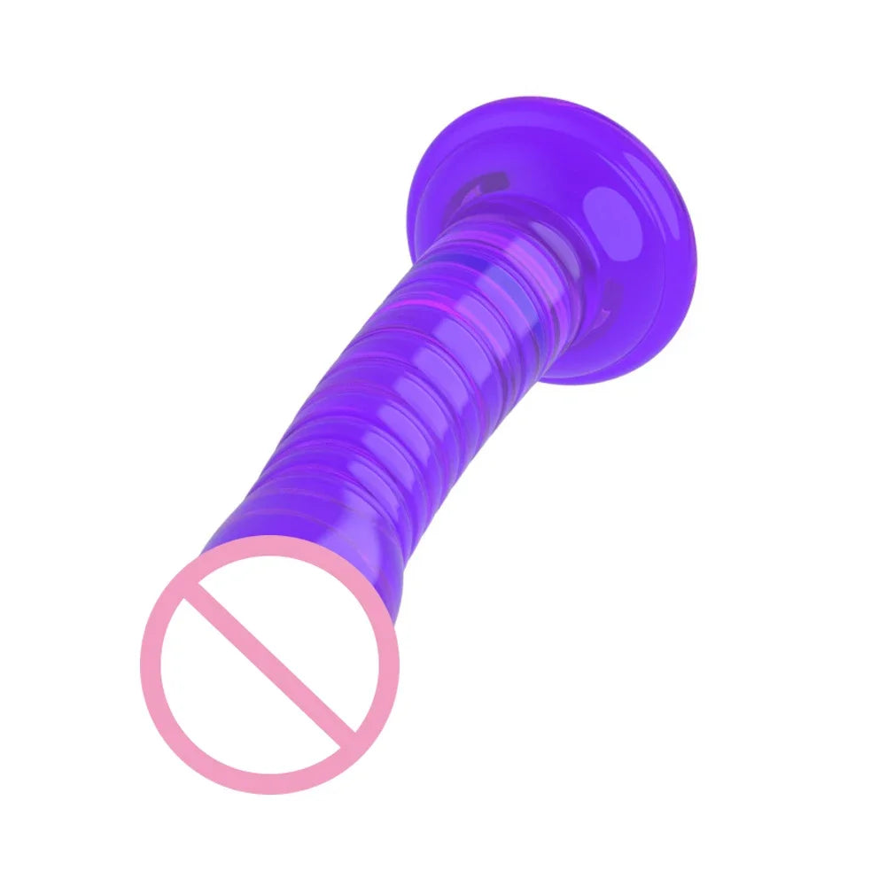 Realistic Dildos For Women No Vibrator Sex Toys Couples Crystal Jelly Mini Penis Vagina Anal Butt Plug Female Masturbation 4Size