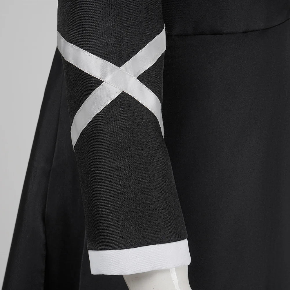 Anime BLEACH Kurosaki Ichigo Cosplay Costume Japanese Manga Cosplay Black and White Outfit Halloween Role Play Uniform for Men
