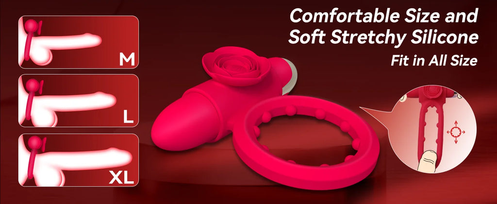 Vibrating Cock Ring with Mini Vibrator Male Sex Toys Penis Vibrator Extender Enlarge Sleeve Girth Delay Ejaculation Erection