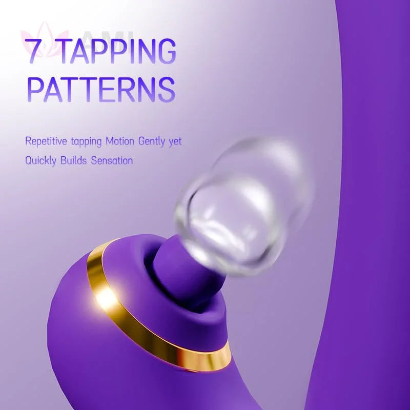 Super Powerful Double-Paddling Vibrator Female Impact Massage Fake Penis Clitoris Stimulator G-spot Massager Adult Toy