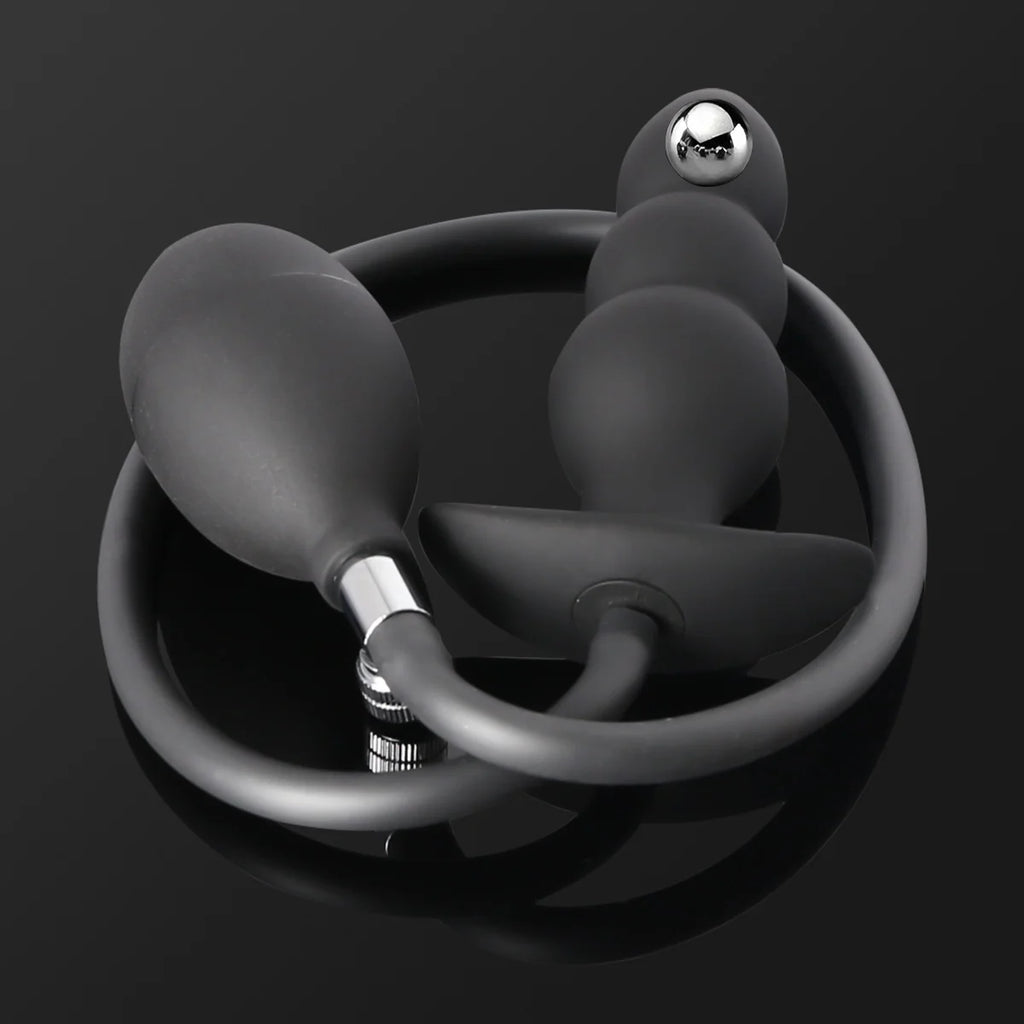 Inflatable Anal Plug Metal Ball Butt Plug Sex Toys For Men Women Huge Anus Ass Butt Dilator Prostate Massager G Spot Stimulator