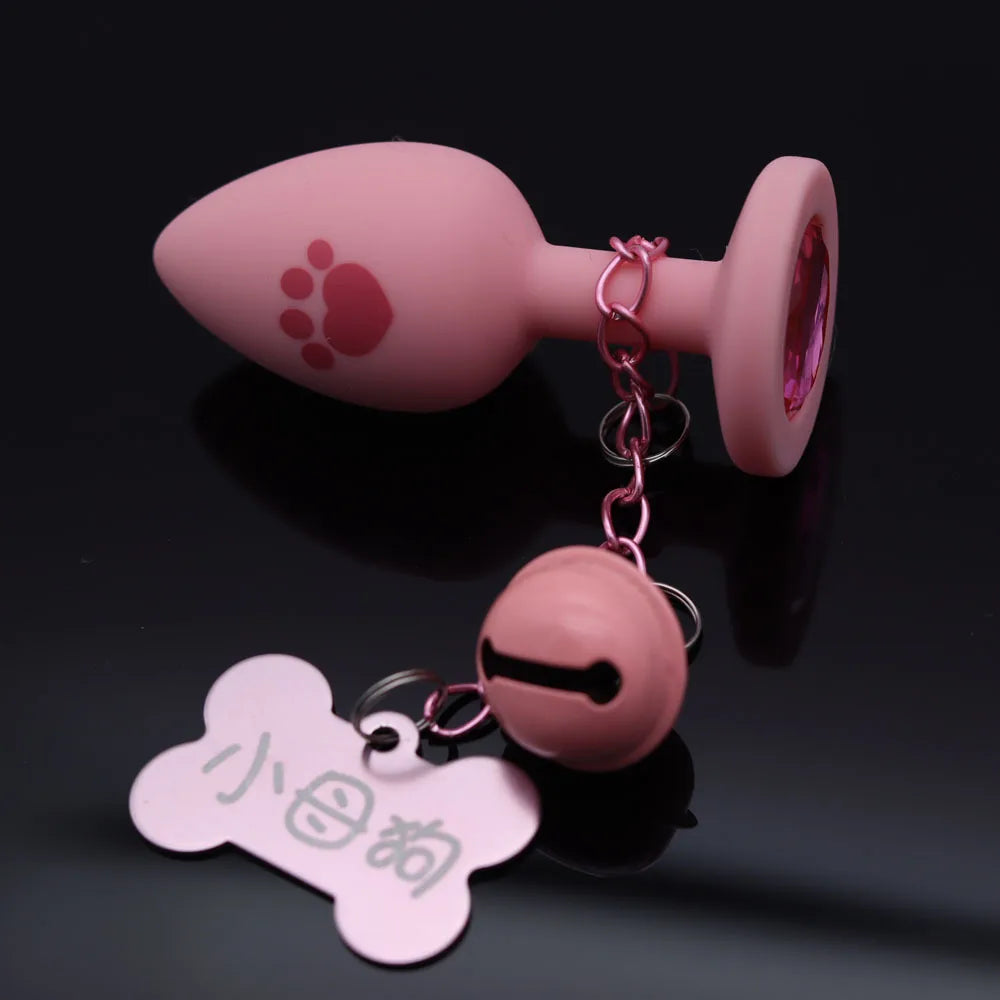 Anal Plug With Bell Ring Ass Small Plug Sex Toys for Gays Butt Silicone Anal Massager Stimulator Dildo Anal Adults Masturbation
