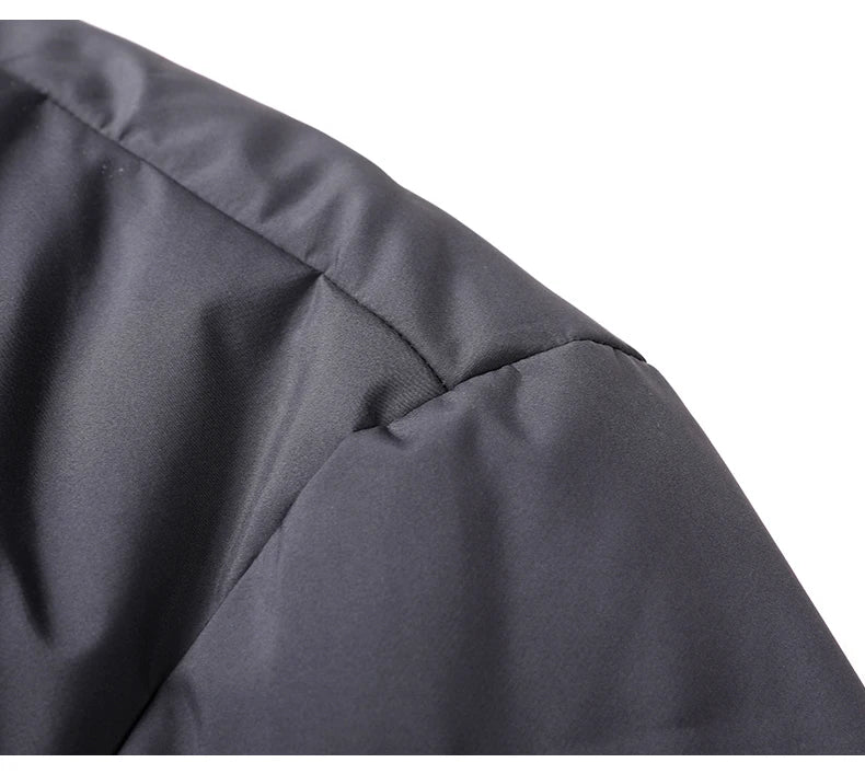 Men's Winter Fashion High-Quality down Jacket 90% White Duck down Warm Coat with Removable Scarf Suit Collar M-4XL Sizes