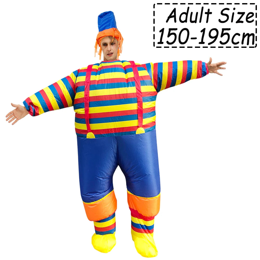 Easter Bunny Clown Adult Kids Inflatable Costume Funny Cute Rabbit Cosplay Suit For Performance Festival Carnival Party Clothing