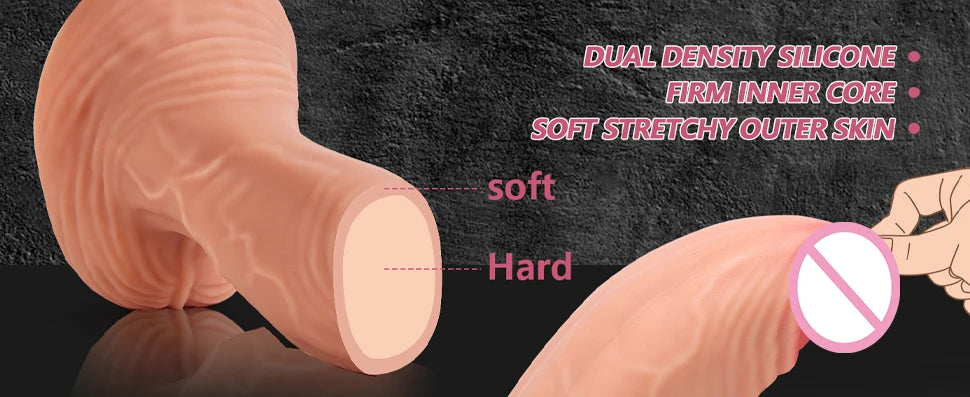 XXL Realistic 28cm Huge Dildo, Nearly 3kg Heavy Weight with Suction Base, Body-Safe Material, Easy to Clean for Couples