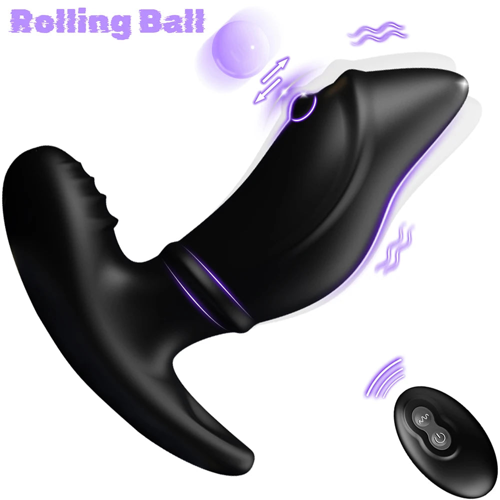 Anal Plug Vibrator Remote Control Butt Plug 10 Speed Vibrating Safer Adult Products Masturbation Sex Toy for 18 Men & Women