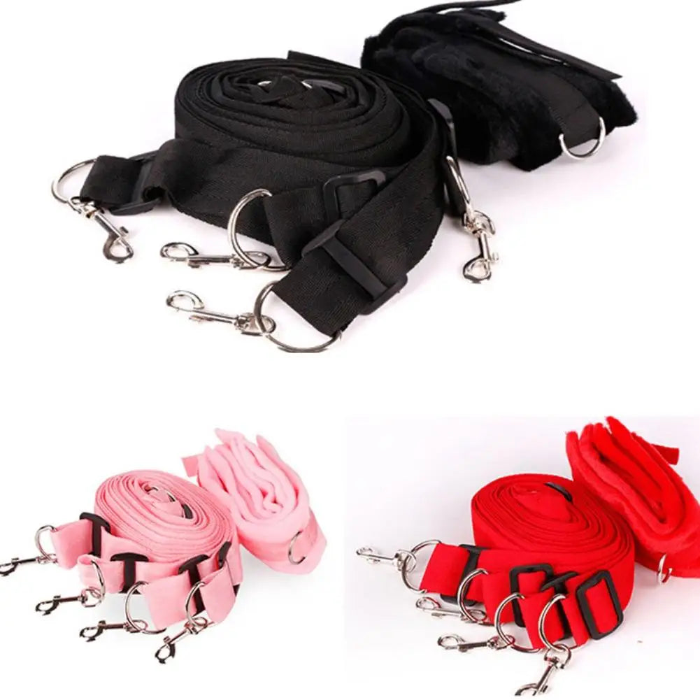 Sex Toys Bandage SM Restraint Bed Bondage Handcuffs Ankle Cuffs Adult Games Set Erotic Accessories Sex Toys for Women Men Couple