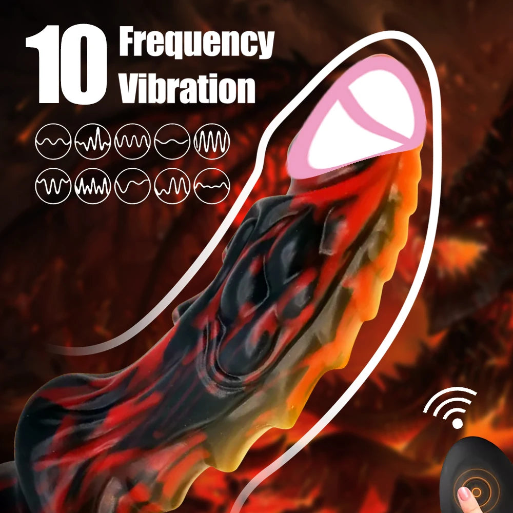 Dragon Dildo Vibrator Lesbian G-spot Stimulation Female Sex Toys Monster Dildo With Suction Cup Fantasia Anal Plugs Adult Toys