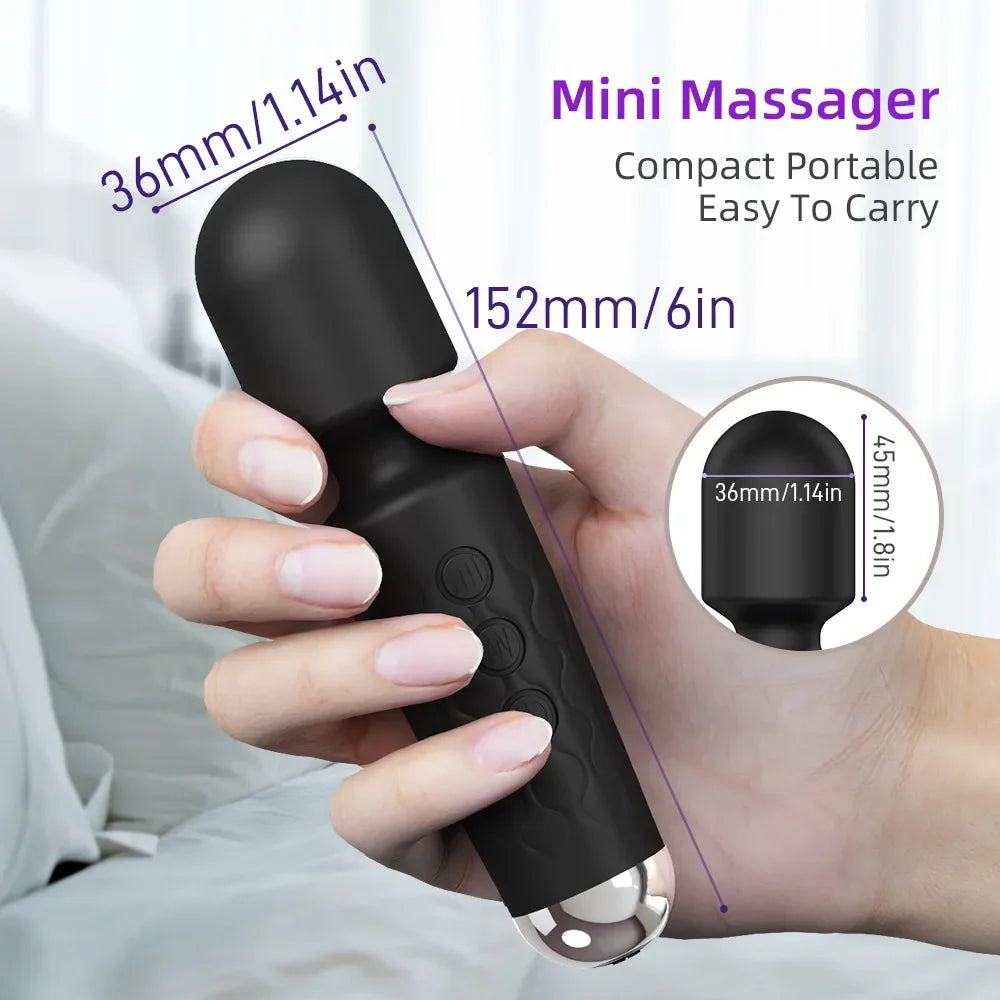 Powerful Clitoris & G-Spot Vibrator - USB Rechargeable AV Massager, Sexual Wellness Erotic Sex Toy for Women, Adult Product