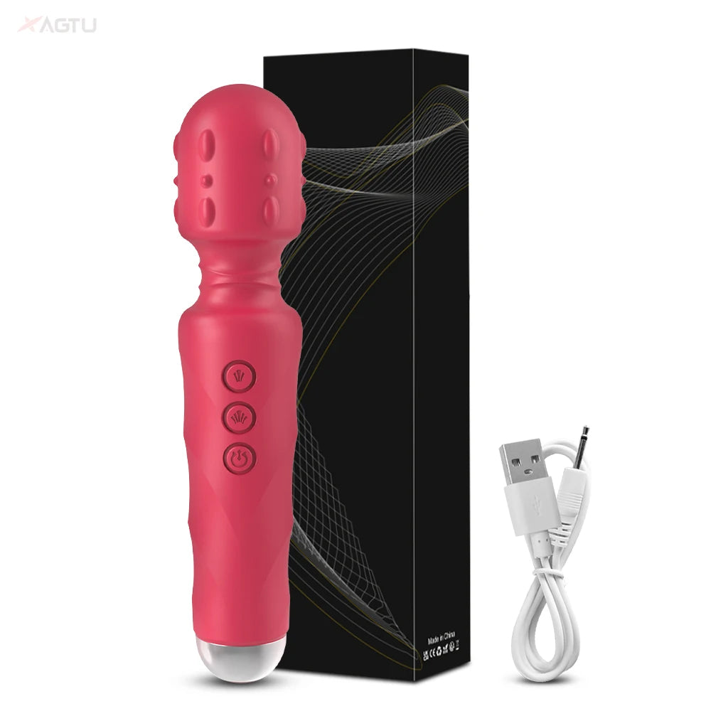 20 Speed Strong Dildo AV Vibrator for Women Vagina Clitoris Stimulator Vibrators Magic Wand Massager Erotica Sex Toys for Adults