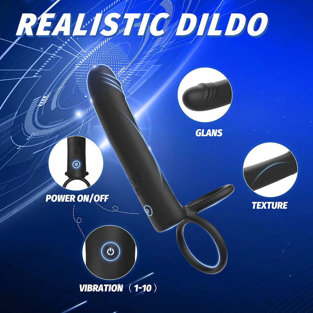 Anal Plug Double Penetration Dildo Butt Plug Vibrator For Men Strap On Penis Massage Vagina Plugs Adult Sex Toys For Couples 18+