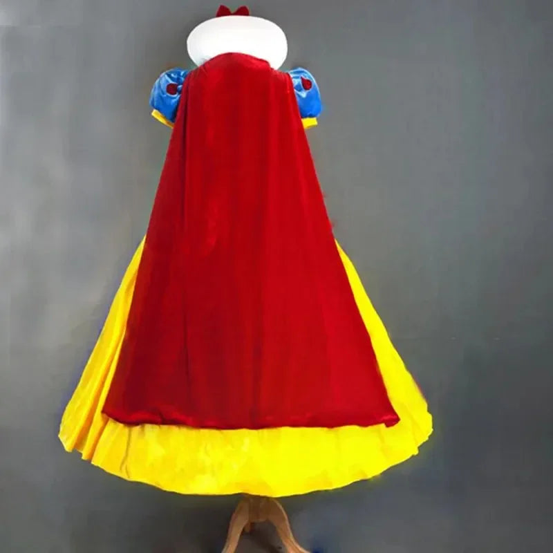 White Cosplay Costume Princess White Snow Cartoon Dress Petticoat Adult Plus size For Women Halloween Party
