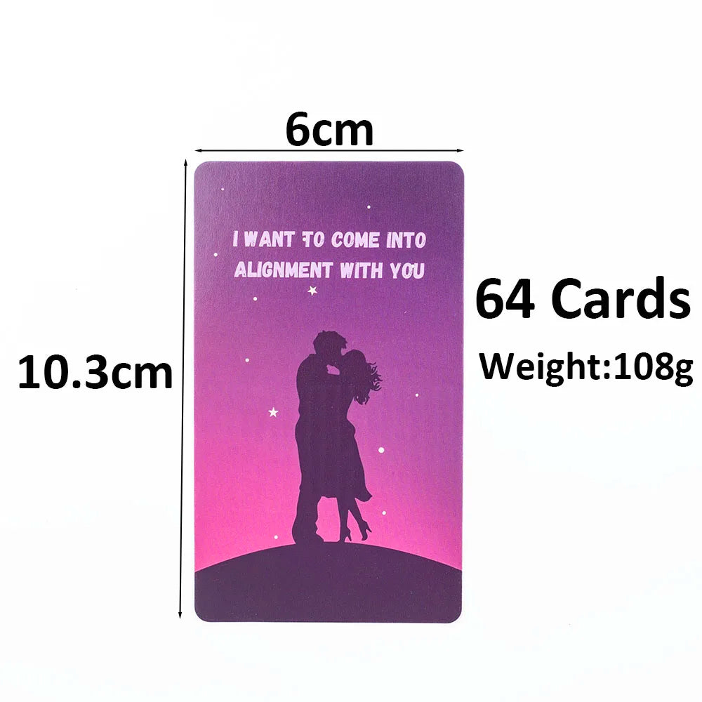 64Cards Lover Messages Oracle Cards For Family Party High Quality Fortune Telling Divination Cards Deck Board Game 10.3*6Cm