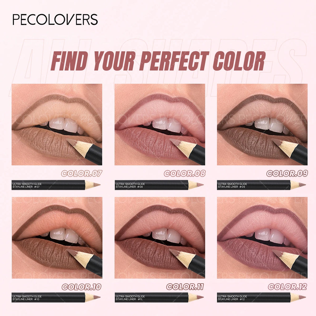 1PC Matte Lip Pencil - Long-Lasting, Waterproof, Dual as Lip Liner & Lipstick, Pumpkin Spice Shade, Rich Colors, For Christmas