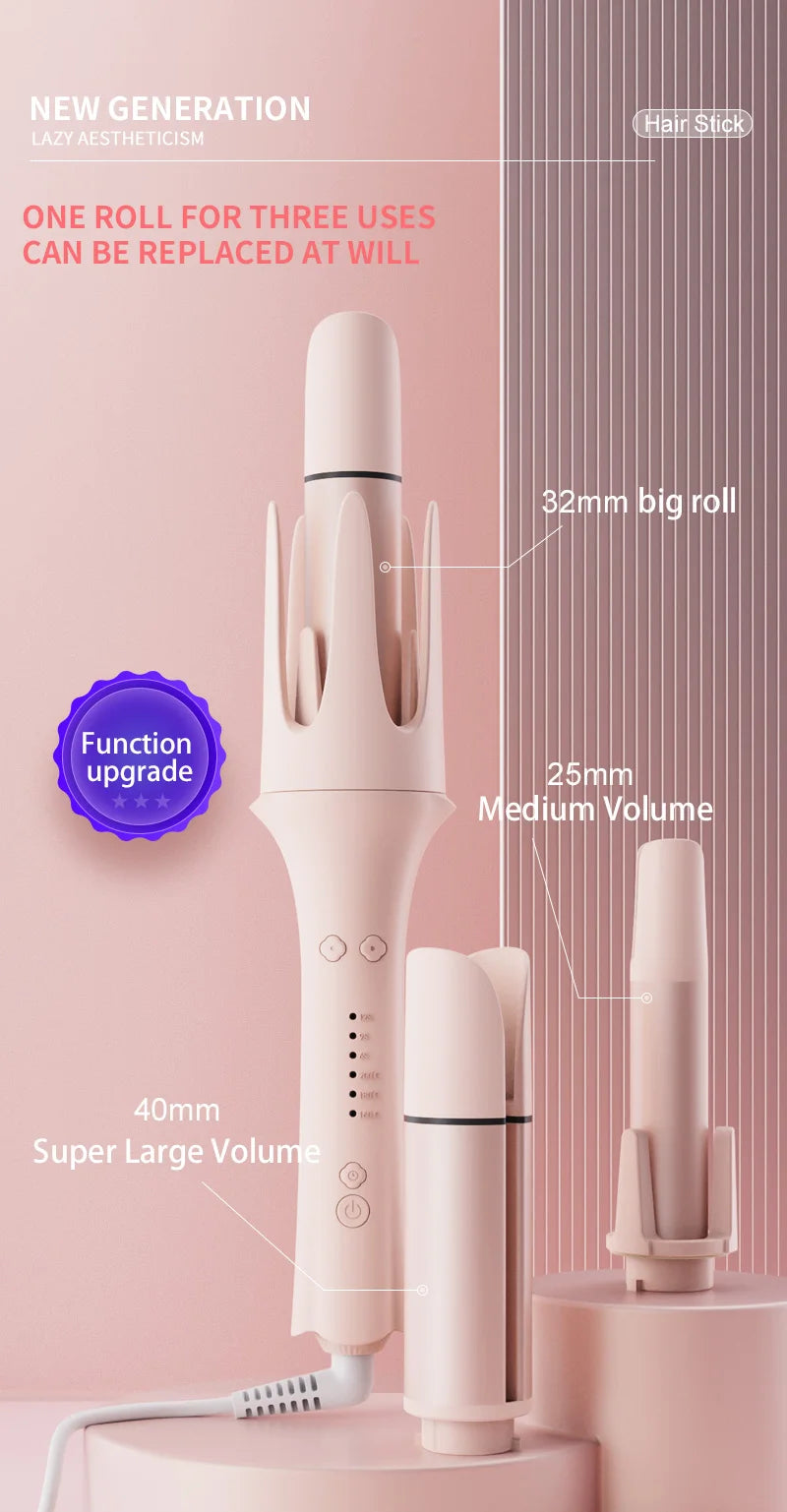 Automatic curling iron, 26-40mm curling styling set, suitable for all hair types, negative ion hair care curling tool,72h Hold