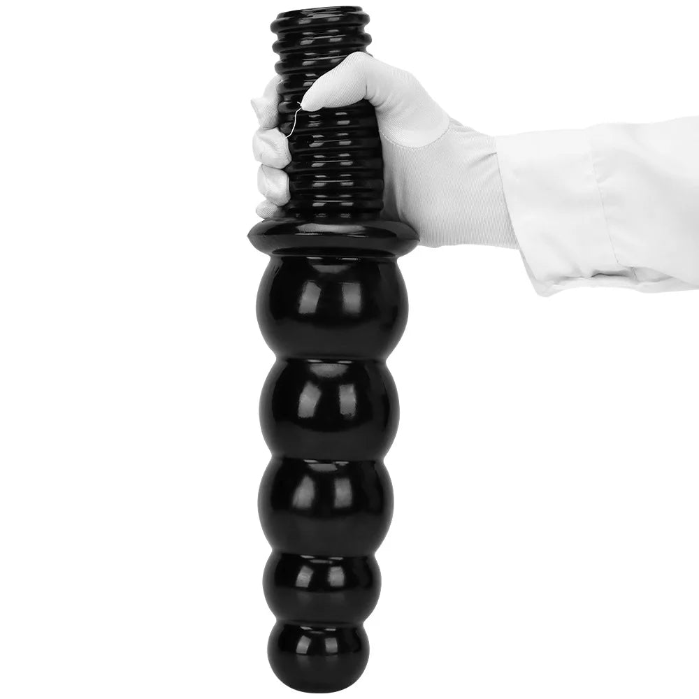 Oversize Bead Anal Plug Unisex Big Anal Dildo Prostate Stimulator Handheld Butt Plug Masturbator Adult Sex Toy for Women Men Gay