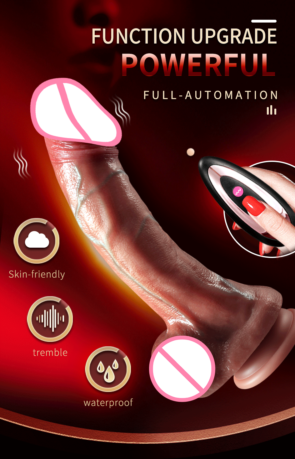 8.86 inch Realistic Dildo Vibrators Adult Sex Toys for Women with Thrusting Swing Vibration G Spot Clitoral Anal Stimulation