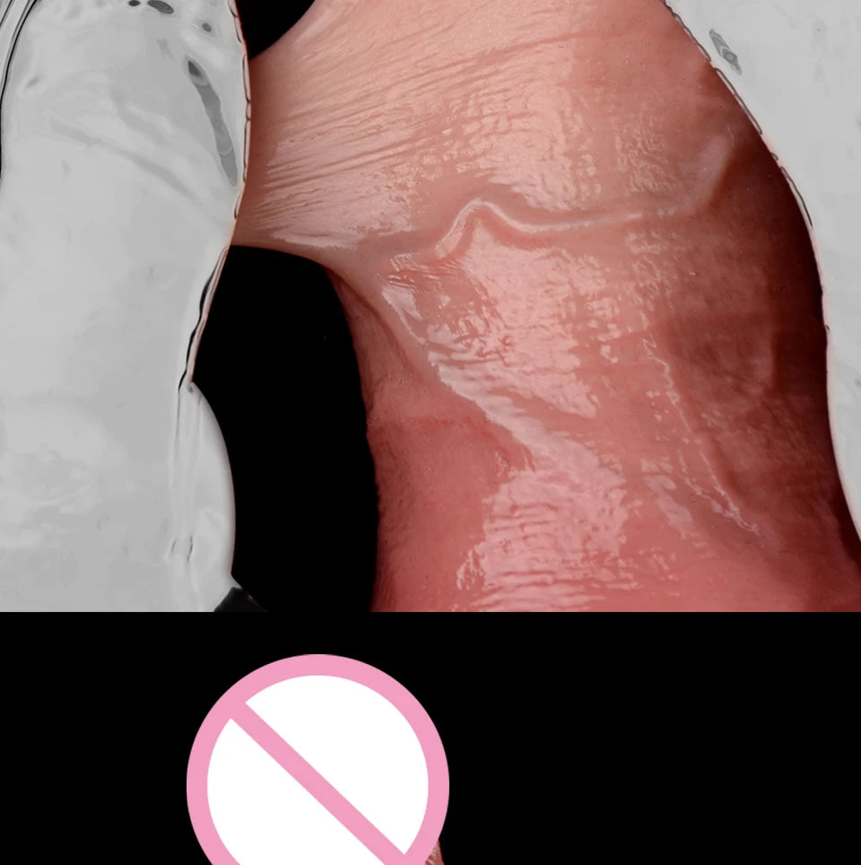 Realistic Skin-Toned Dildo 7.68" with Veins & Balls | Body-Safe Silicone, Strong Suction Cup & Discreet Packaging for Women