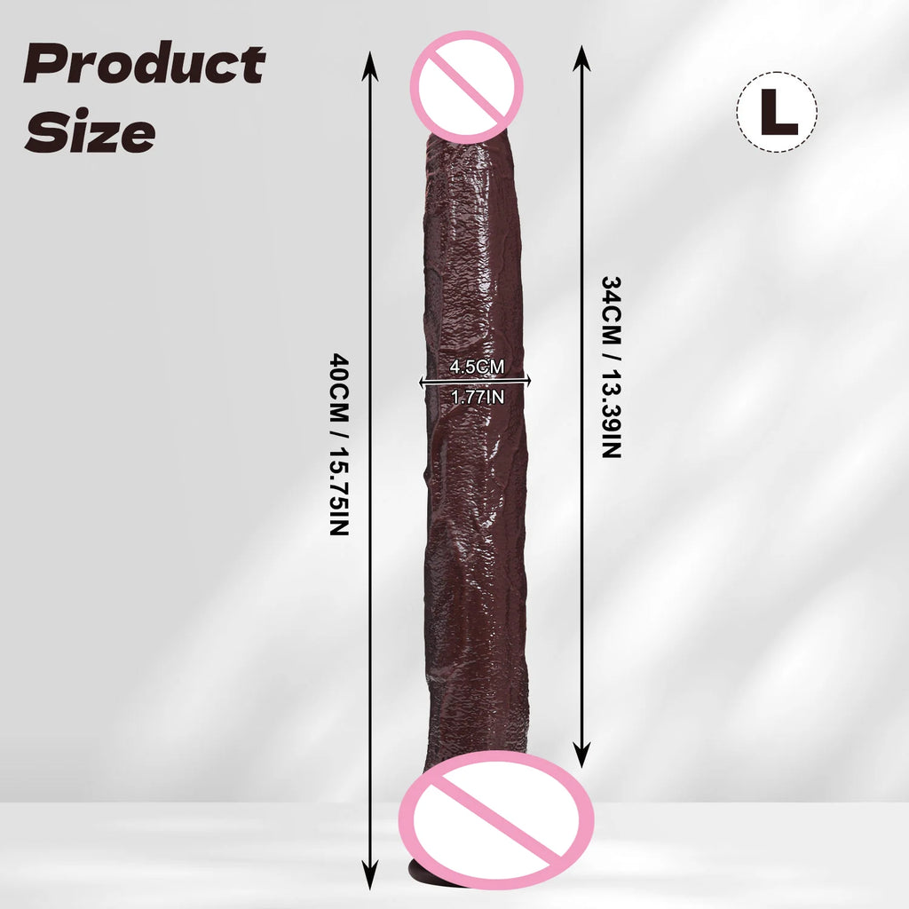 Big Black Dildo Anal Giant Penis Sex Toys for Women and Men 16.5 inch Thick Huge G Spot Dildos Realistic Dildo with Suction Cup