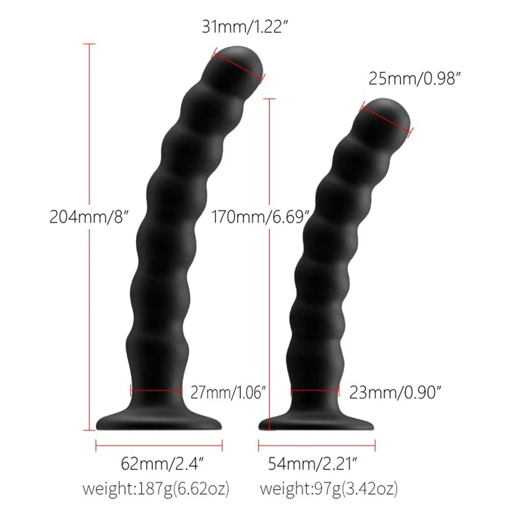 Anal Plug Prostate Massager Sex Products Vaginal Stimulator With Strong Sucker Silicone Bead Dildo Sex Toys for Man and Woman