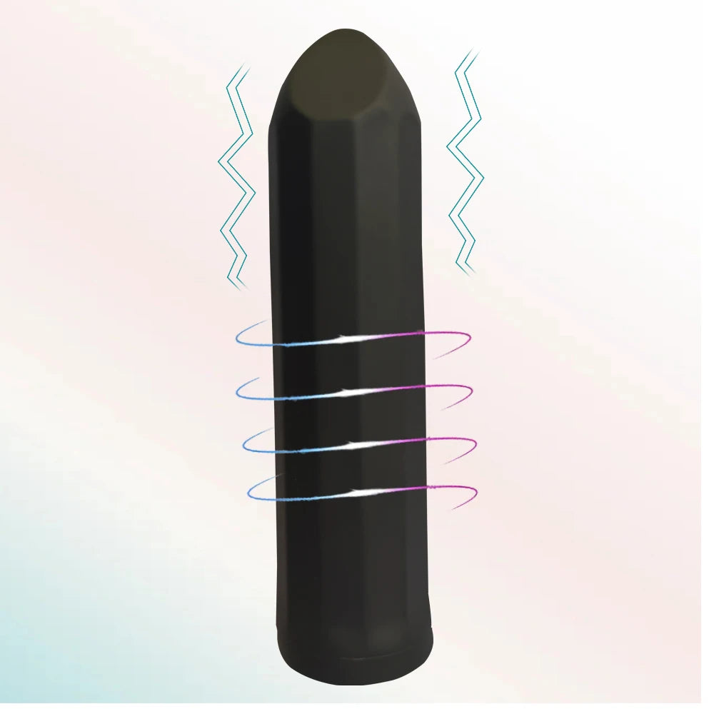 Bullet Vibrator with Angled Tip for Precision Clitoral Stimulation Discreet Rechargeable Lipstick Vibe with 10 Vibration Modes