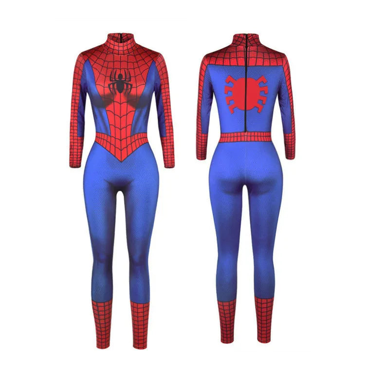 MINISO Sexy Spiderman Iron Man Gwen Stacy Bodysuit Cosplay Costume Women Jumpsuits Superhero Halloween Party Clothes