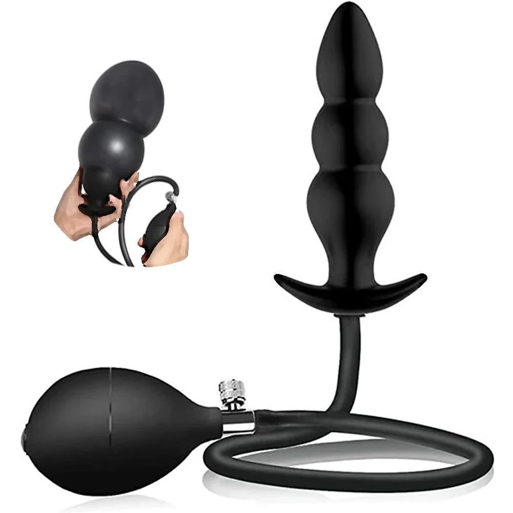 Expand Inflatable Anal Plug Huge Buttplug Big Anus Dilators Stimulate Sex Toys For Women Men Adult Masturbator Prostate Massager
