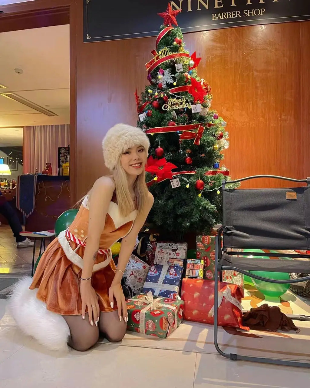 Christmas Cosplay Costume Sexy Reindeer Rudolph Xmas Party Performance Photoshooting Tempting Uniform Hot Seductive Pure Desire
