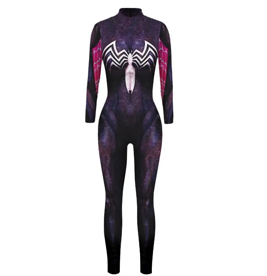 MINISO Sexy Spiderman Iron Man Gwen Stacy Bodysuit Cosplay Costume Women Jumpsuits Superhero Halloween Party Clothes