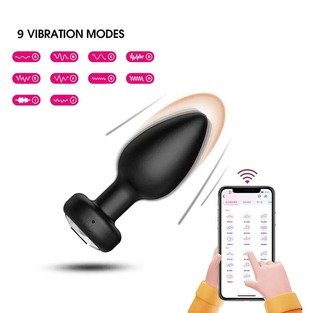 Wireless Remote Anal Plug Set Prostate Orgasm Masturbation Massager Adult Sex Toys Butt Plug Anal Toy Waterproof Control Unisex