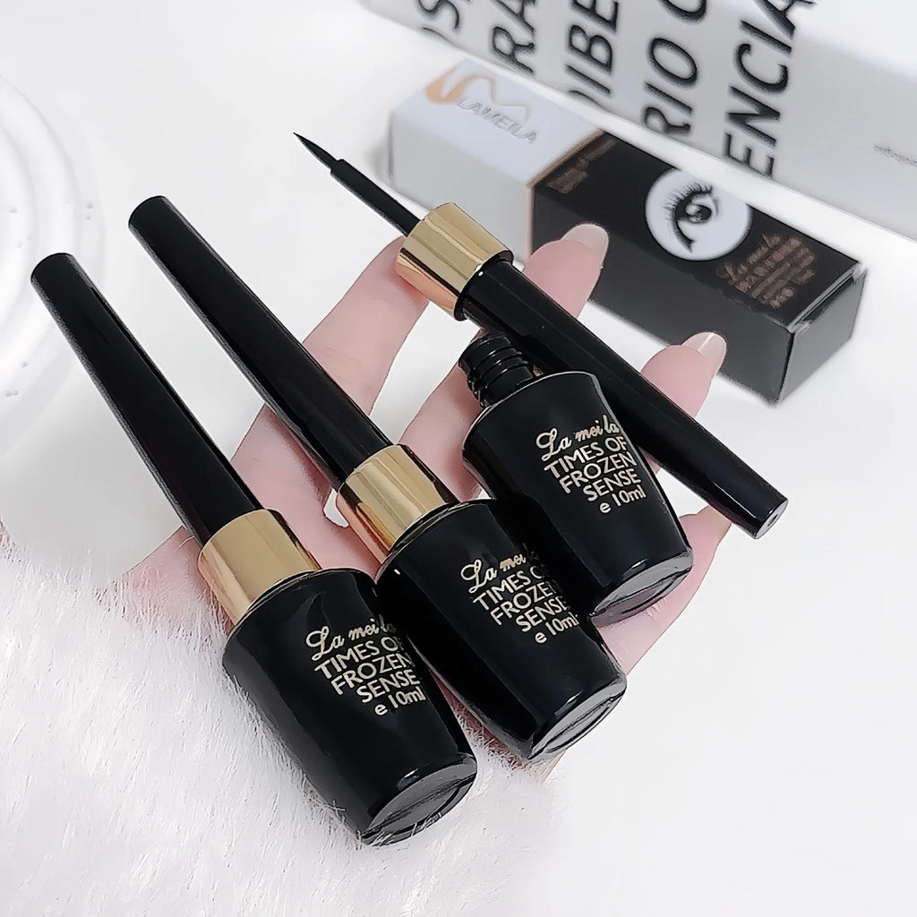 Long-lasting Black Gel Eyeliner Ultra-fine Hard-tipped Waterproof Liquid Eyeliner Pen Quick-Dry Durable Cosmetics Makeup Tool