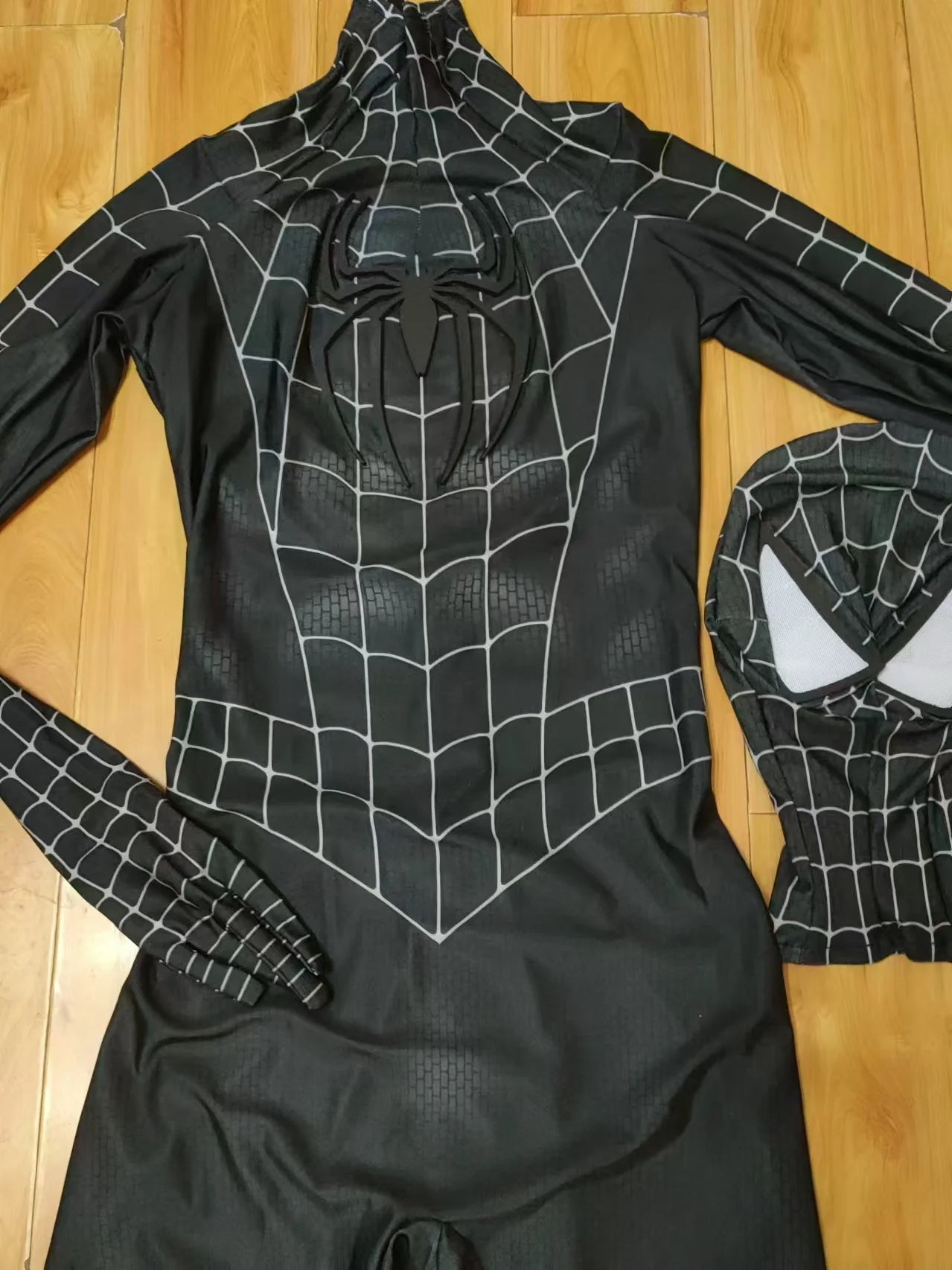 Classic Maguire Raimi SpiderMan Cosplay 3D Logo Bodysuit Superhero Outfit Spiderman Zentai Suit Spandex Halloween Costume Adult