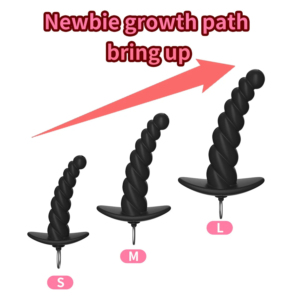 Anal Plug Butt Plug with Hollow Enema Prostate Massage Anal Bead Anus Expander Stimulator Orgasm Erotic Peephole Adult Sex Toy