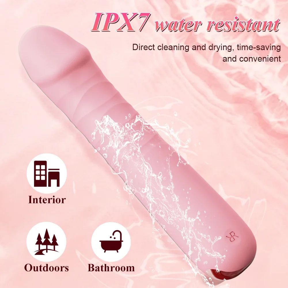 Thrusting Telescopic Vibrators G Spot Clitoris Anal Stimulation Realistic Dildo Vangin Massager Masturbation Sex Toys for Women