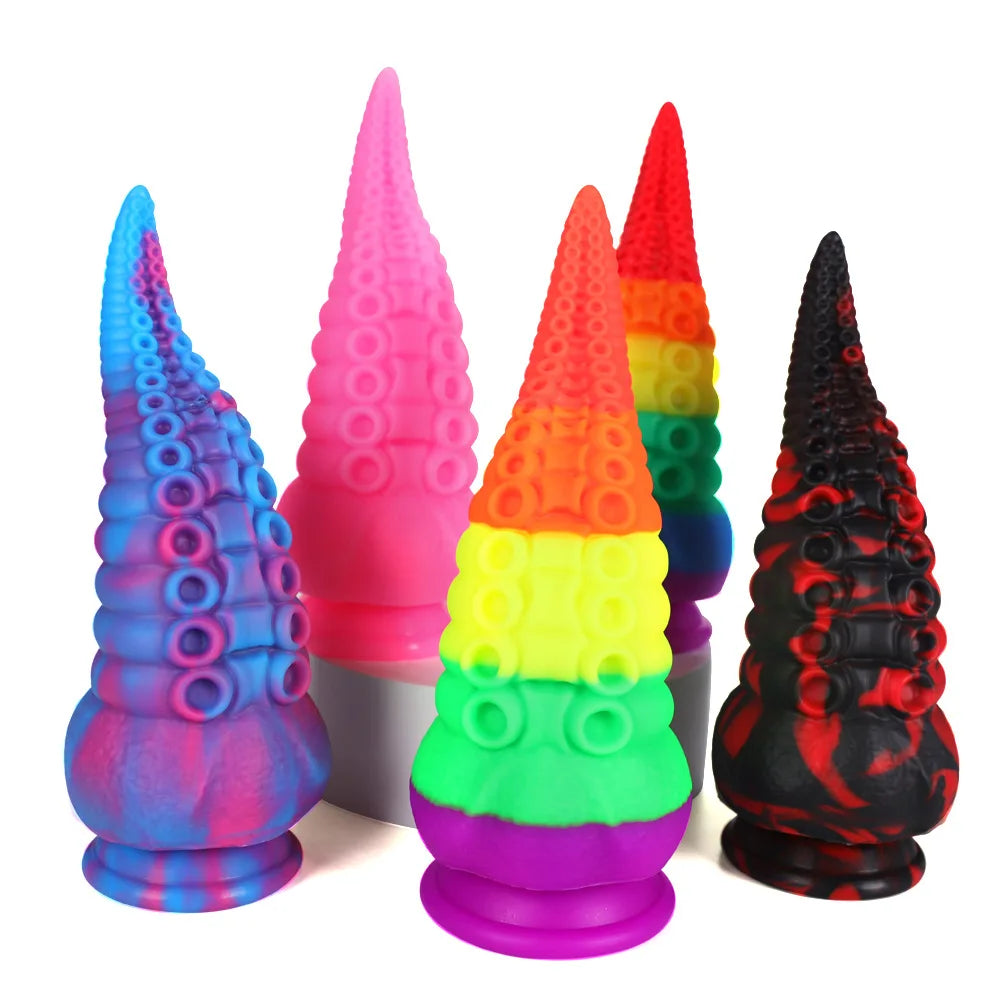 Dildo Female Homosexual Giant Anal Toy Cup Octopus Tentacle Tentacle Artificial Penis Animal Dildo Sex Toys for Adults Anal Plug