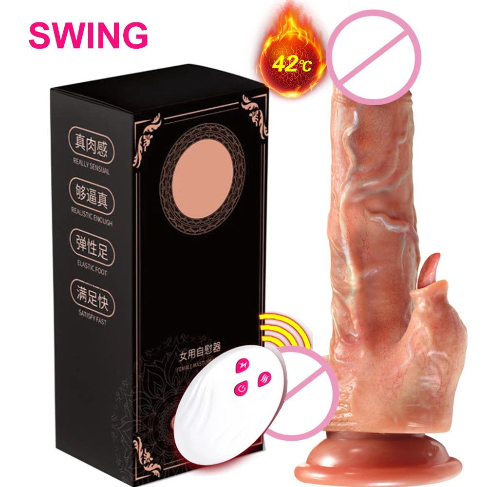 Thrusting Swing Dildo Wireless Remote Control Vibrator Realistic Penis Gay Suction Cup Masturbator Big Dick For Women Sex Toys