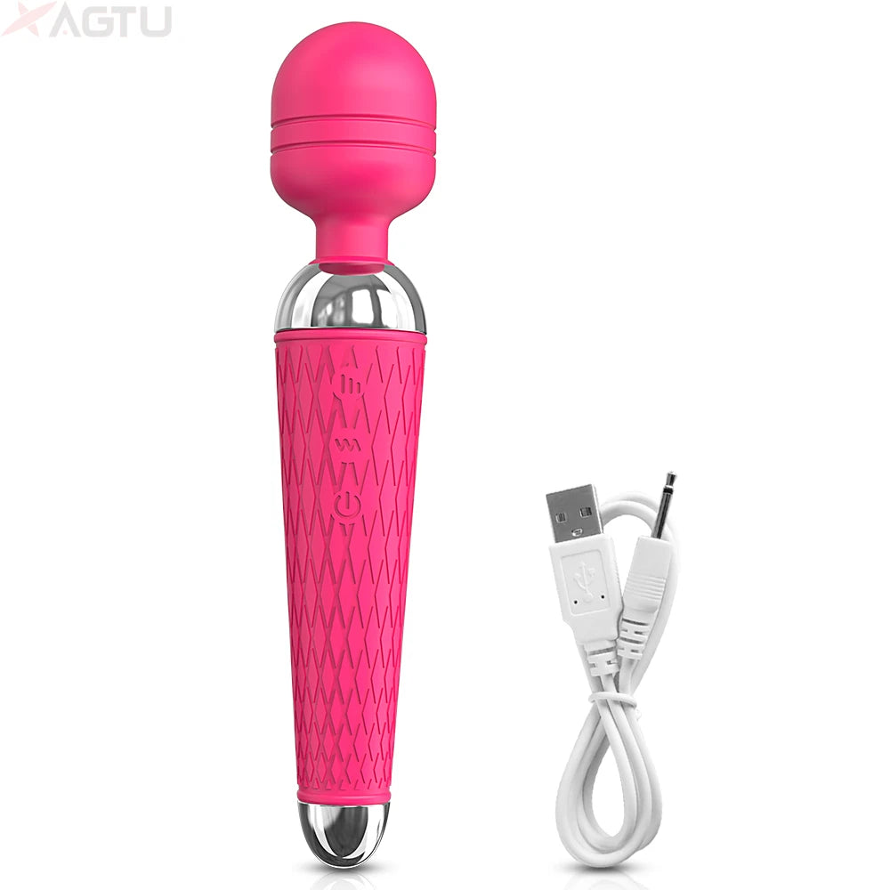 Powerful Clitoris Dildo Vibrator Erotic Sex Toys for Women 20 Patterns Vibration Magic Wand G-spot Massager Female Masturbator