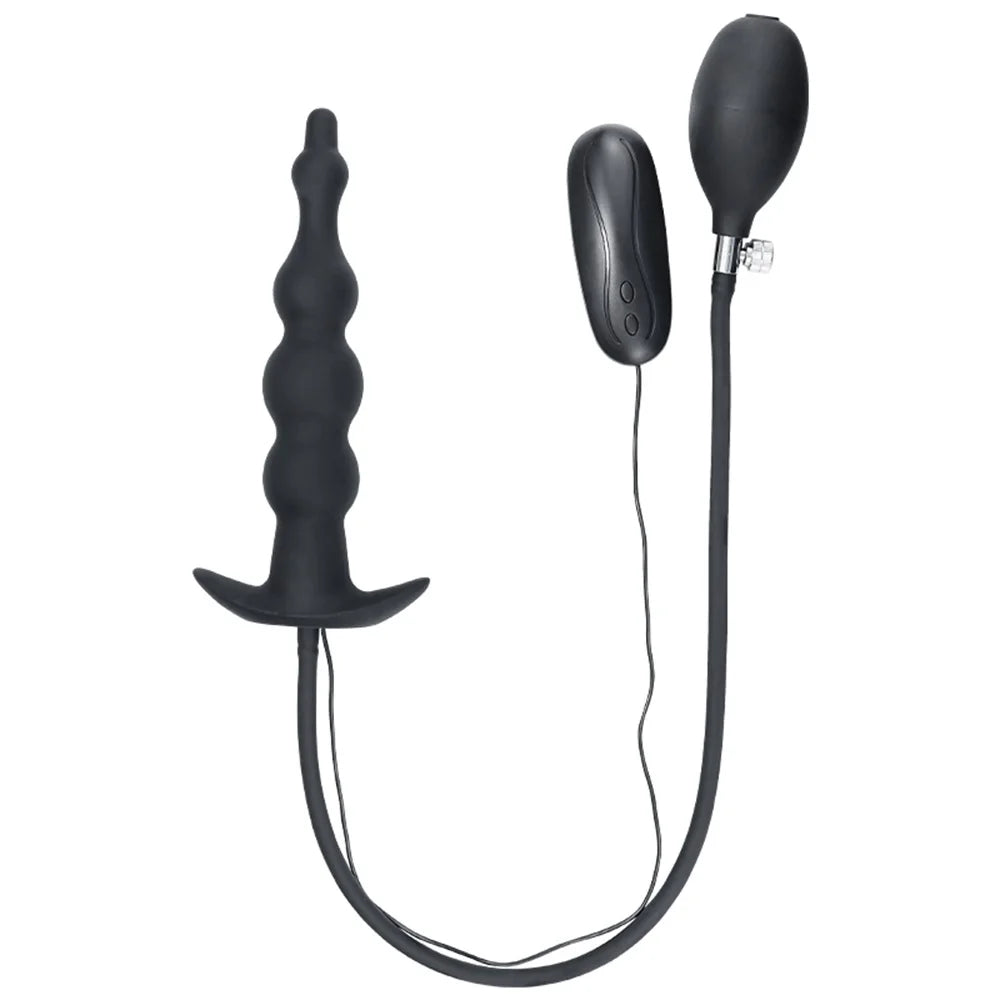 Anal Plug Vibrator Inflatable Pull Beads Vaginal Butt Anal Dilator Prostate Massager Stimulator Adult Sex Toys for Couples