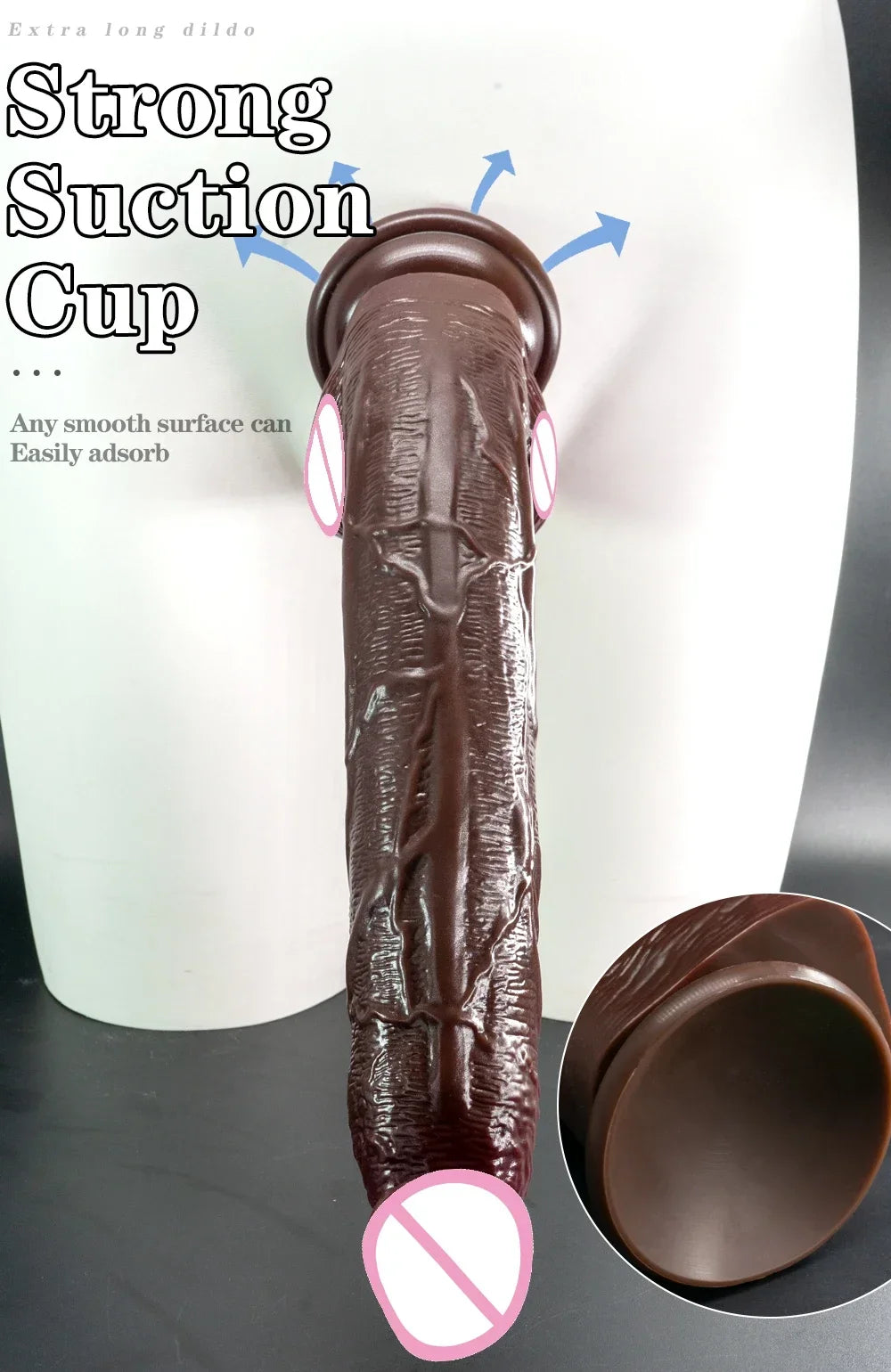 13.3in Super Long Penis Dildo Realistic Soft Dildo With Suction Cup Anal Sex Toys For Men Women Masturbator Huge Phallus