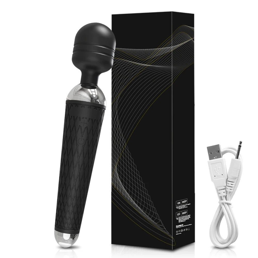 Powerful Clitoris Dildo Vibrator Erotic Sex Toys for Women 20 Patterns Vibration Magic Wand G-spot Massager Female Masturbator