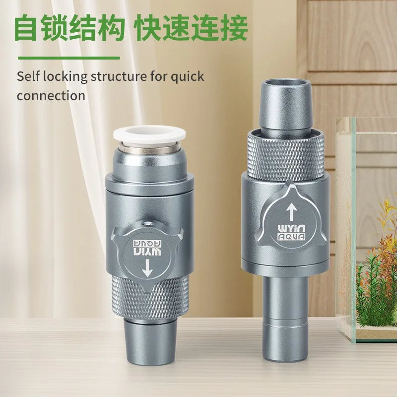 Aquarium inlet and outlet quick plug water pipe ball valve connection regulator fish tank filter accessories equipment