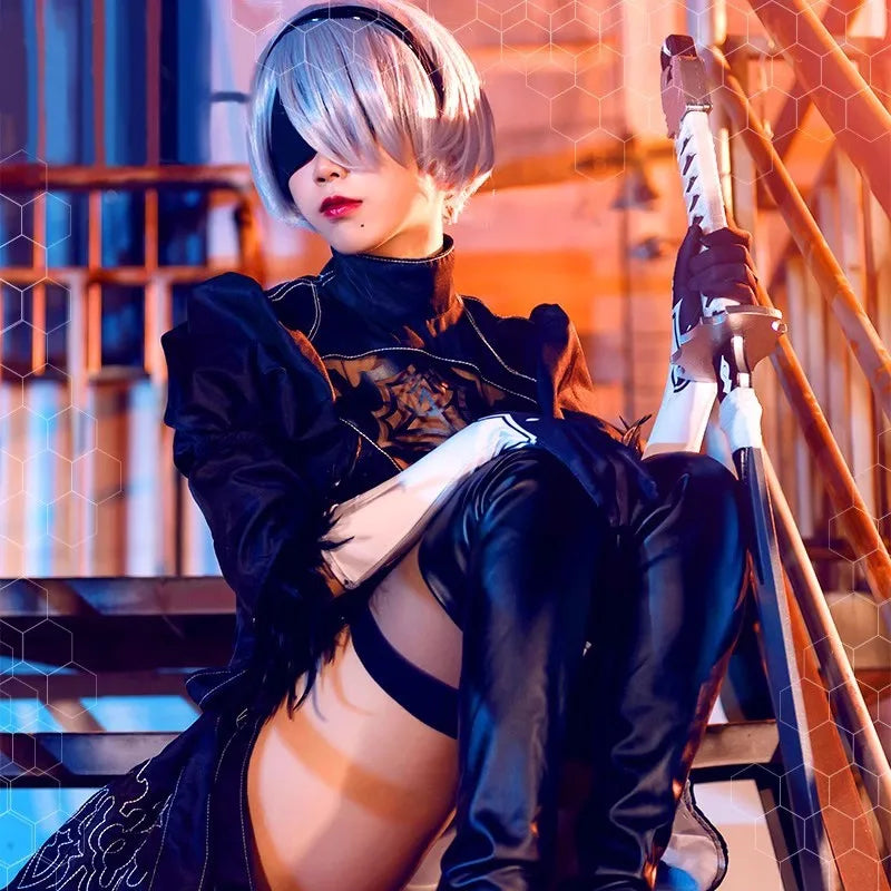 Nier Automata Cosplay Costume Yorha 2B sexy Outfit Games Suit Women Role Play Costumes Girls Halloween Party Fancy Dress