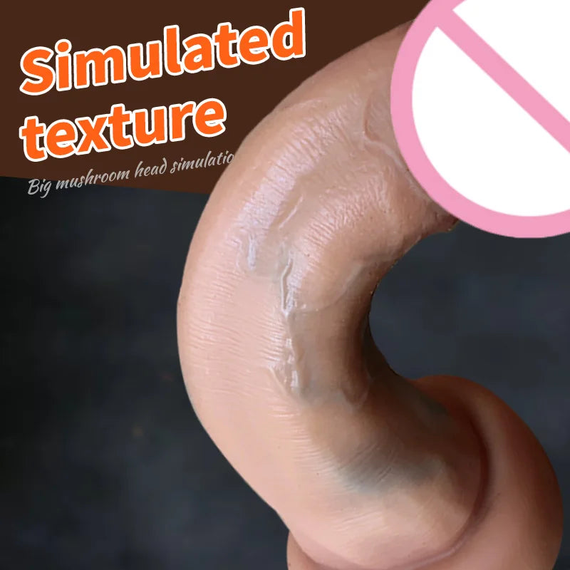 Realistic Flesh Skin Soft Thick Big Dildo Double Silicone Small Penis Woman Man Anal Sex Toy Suction Cup Dick Masturbators Cock