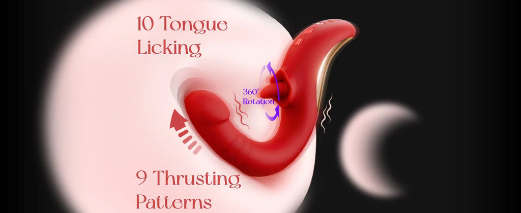 2 in 1 Clitoral Vibrators for Wome 360 Rotation Tongue Thrusting Massager Female Dildo Vagina Masturbator Adult Sex Toys 18
